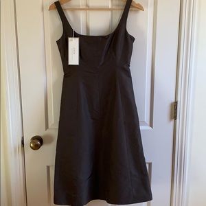 NEW Jcrew dark brown 100% silk dress size P2